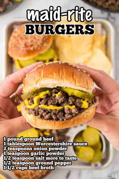 Have you ever had a Maid-rite burger? They are so good!
