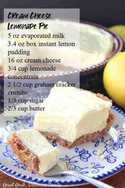 Cream Cheese Lemonade Pie! 🍋🥄 Yum! Refreshing, tart & full of creamy Lemon Flavor! RECIPE BELOW!