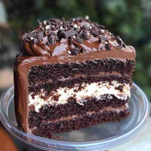 🍫 Chocolate Cake with Creamy Filling 🍰 A rich, moist chocolate cake filled with a luscious cream a...
