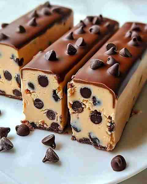 Chocolate Chip Cookie Dough Bars Ingredients: - 1 cup butter, softened - 1 cup brown sugar, packe...