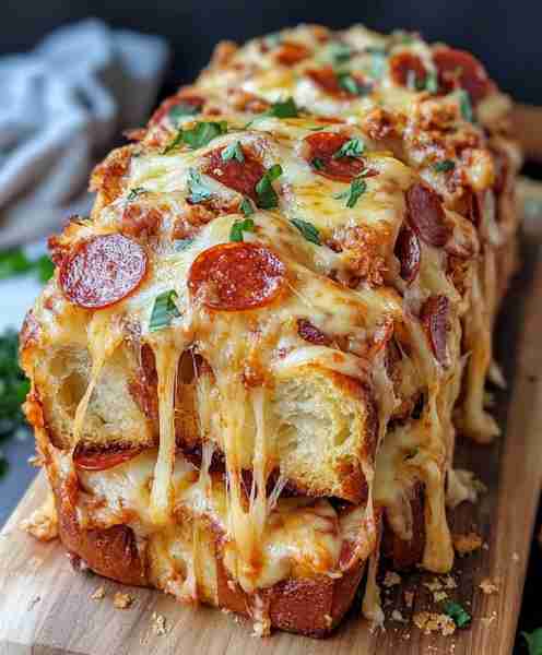 Pizza Monkey Bread 🍕🧄🧀 All the flavors of pizza, in one cheesy, pull-apart masterpiece. Perfect f...