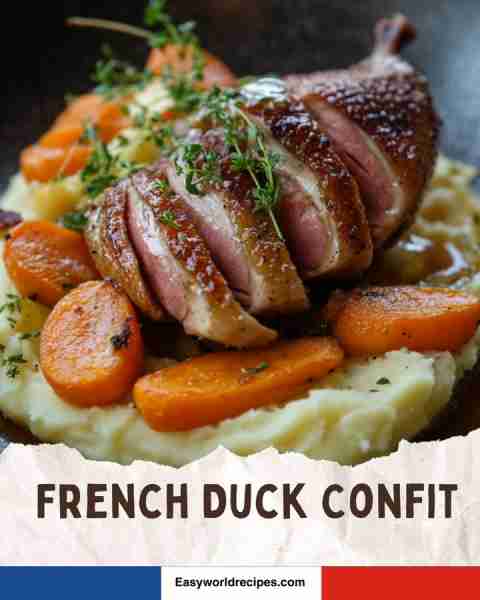 Duck Confit 🦆🥔 Crispy skin, fall-apart tender meat, and buttery mashed potatoes… all drenched in r...