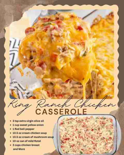 KING RANCH CHICKEN CASSEROLE! recipe from Princess Pinky Girl 3 tsp extra virgin olive oil 1 cup swe...