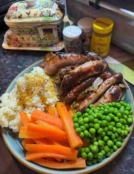 Sausage n mash by Jenny L