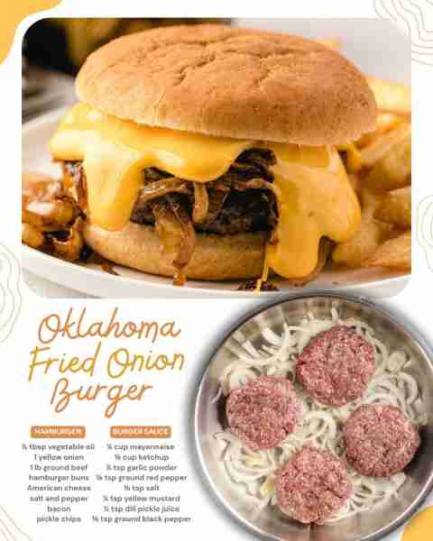 Crispy onions, juicy beef, melty cheese—this Oklahoma Fried Onion Burger hits all the right notes!...