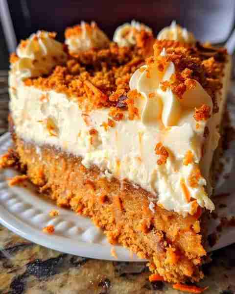 🍰🥕 Carrot Cake Cheesecake Delight 🥕🍰 Fuse the spiced allure of carrot cake with the creamy richn...
