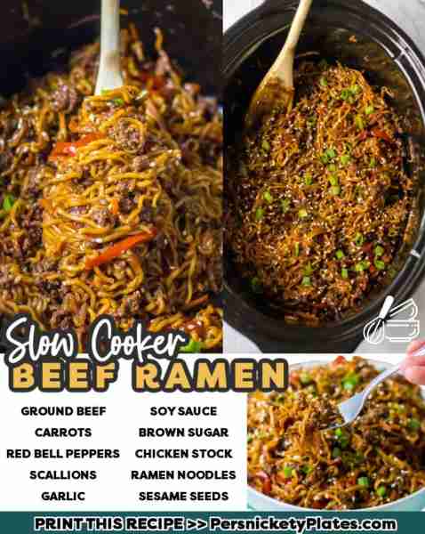 Slow Cooker Beef Ramen Noodles 🍲