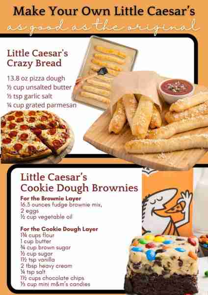 Make your own Little Caesars!! ~~~~~~ crazy bread: 13.8 oz pizza dough ½ cup unsalted butter ½ tsp g...