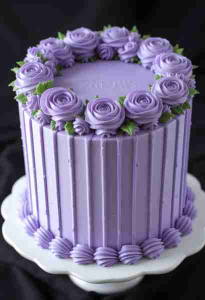 🎂💜 Purple Rose Cake – A Lavender Dream in Every Slice! 🌸🌹 This cake isn’t just delicious – it’s...