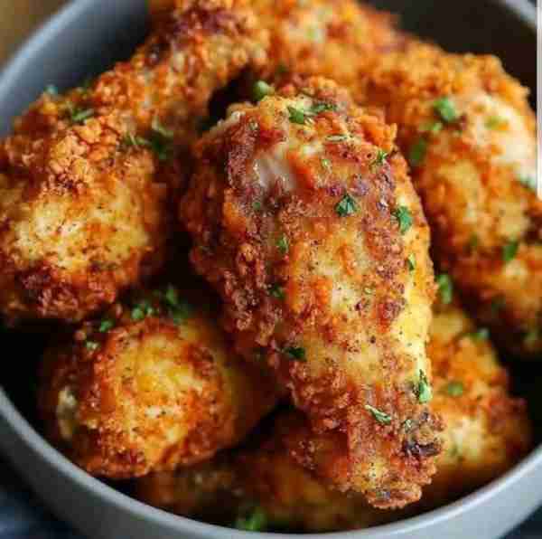 Homemade KFC Chicken in the Oven – So Easy, So Tasty! Ingredients: 8 chicken drumsticks or thighs 1...