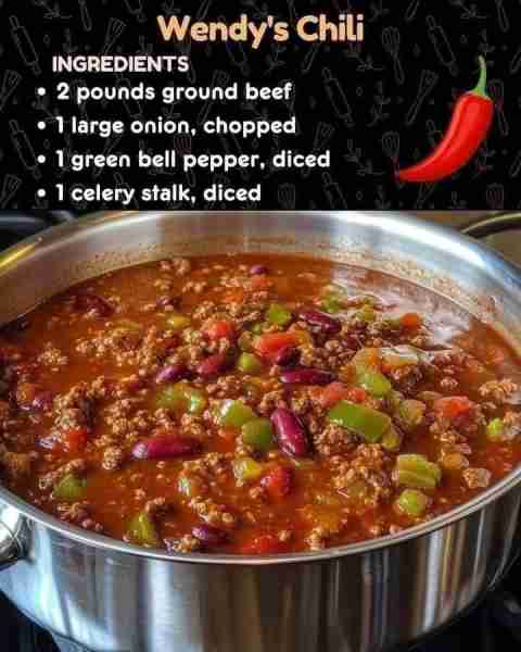 Wendy's Chili - Don't LOSE this Recipe 😋😍 Ingredients 2 pounds, fresh ground beef 1 quart tomato j...
