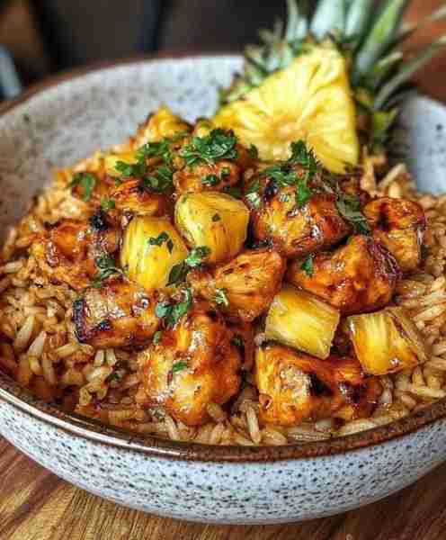 Pineapple Chicken and Rice 🍍🍚 Pineapple Chicken and Rice is a delicious and flavorful dish that co...