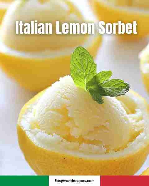 🍋 Italian Lemon Sorbet 🇮🇹🍨 Zesty, icy, and refreshing—this lemon sorbet is pure summer in a scoop!...