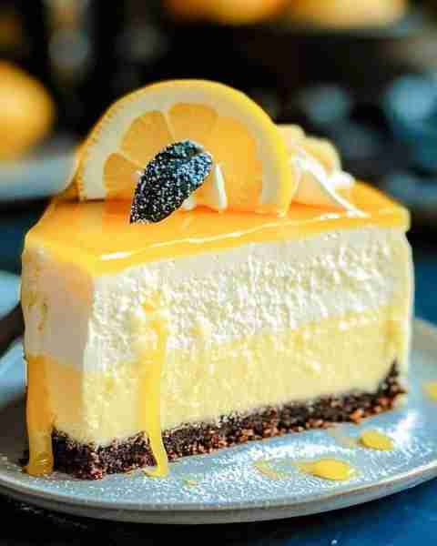 🍋 Lemon Mousse Cake 🍋 A delightful, refreshing dessert featuring layers of lemon curd and whipped...
