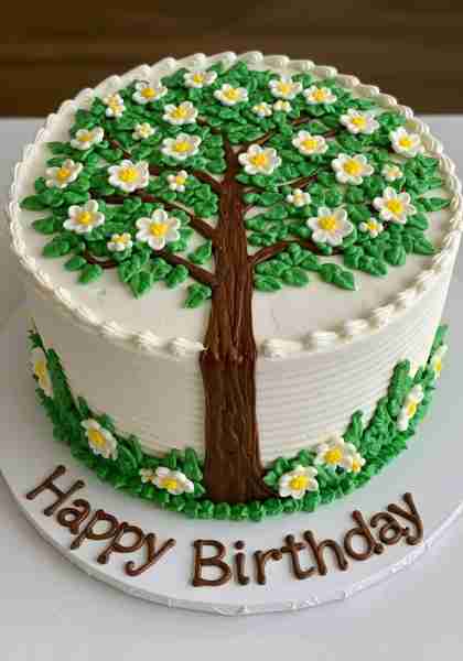 Tree of Life Birthday Cake🎂🌳🌸 due to its intricate tree design with leaves and flowers. Here's a...