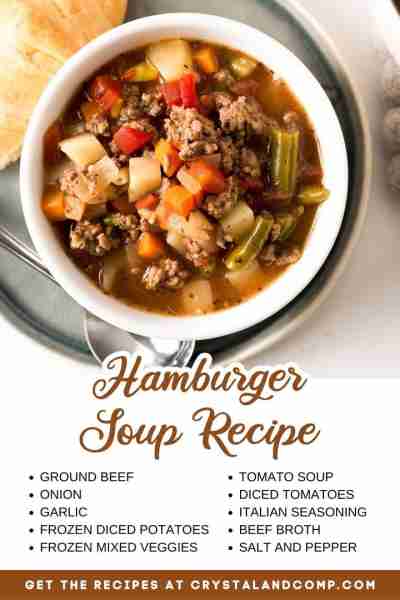 😋 HAMBURGER SOUP RECIPE Make this on the stovetop ⭐ RECIPE IN THE COMMENTS