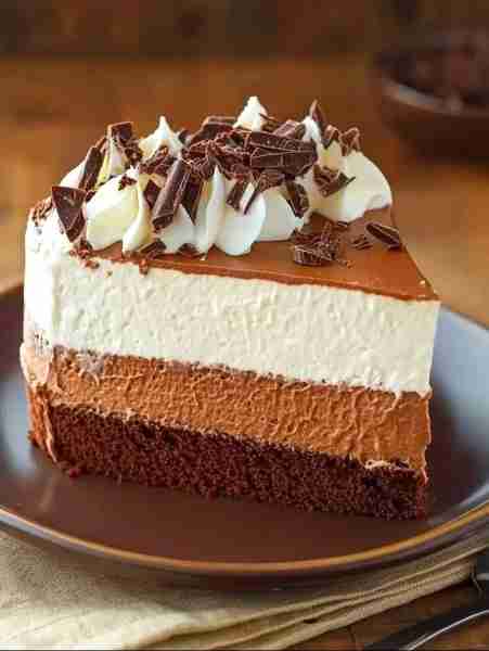 SUMMER DECADENT TRIPLE CHOCOLATE MOUSSE CAKE INGREDIENTS For the chocolate cake base: 1/2 cup all-pu...