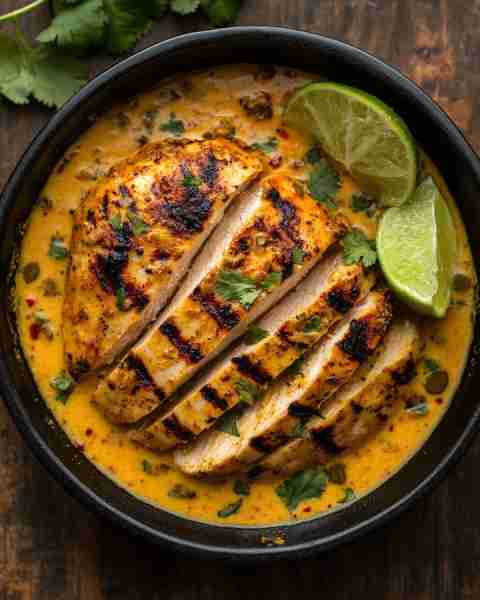 🍋 Heavenly Cilantro Lime Chicken in Creamy Garlic Sauce 🧄🌿🔥 Prep Time: 15 minutes Cook Time: 25...