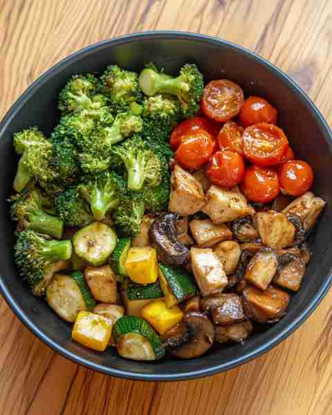 🥦🔥 Epic Rainbow Veggie & Tofu Stir-Fry Bowl 🌈🍲 Prep Time: 15 minutes Cook Time: 15 minutes Servi...