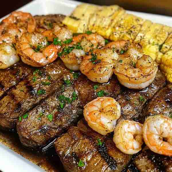 Steak and Shrimp Ingredients: 2 ribeye steaks 1/2 lb large shrimp, peeled and deveined 2 tbsp olive...