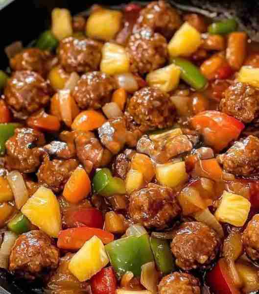 Sweet and Sour Meatballs! Ingredients: For the Meatballs: 2 pounds ground beef 1 cup breadcrumbs 1 l...