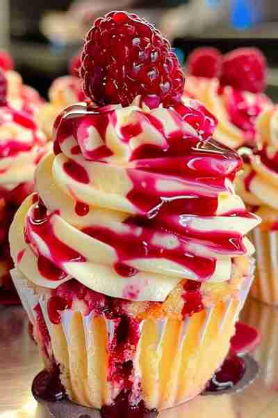 🌞⛱️🏖🌟SUMMER RASPBERRY CHEESECAKE CUPCAKES🌟🌞☀️🏖 INGREDIENTS For the cupcakes: 1 1/2 cups all-purp...