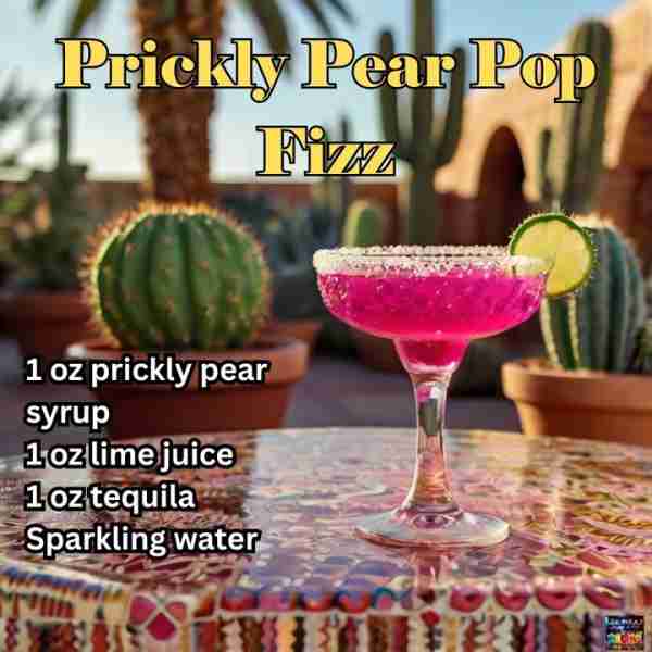 The Prickly Pear Pop Fizz is a vibrant, desert-inspired cocktail bursting with color and flavor. Mad...