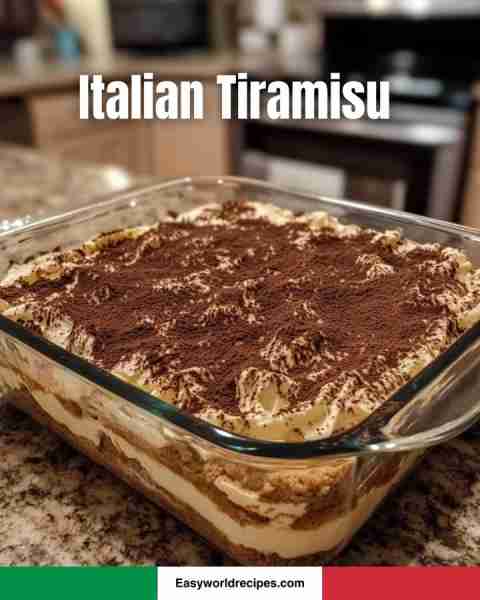 ☕ Italian Tiramisu 🇮🇹🍫 Layers of espresso-soaked delight and mascarpone magic! 💛 💬 Psst... recip...