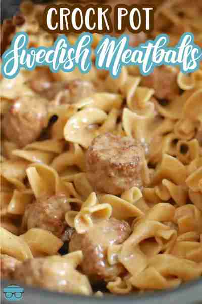 Crock Pot Swedish Meatballs is an easy recipe made with frozen meatballs, sour cream, steak sauce, c...