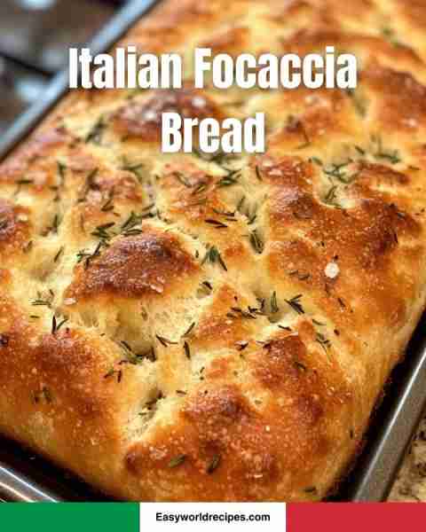 🥖 Italian Focaccia Bread 🇮🇹🌿 Crispy on the outside, fluffy inside—baked with love and rosemary! 🫶...