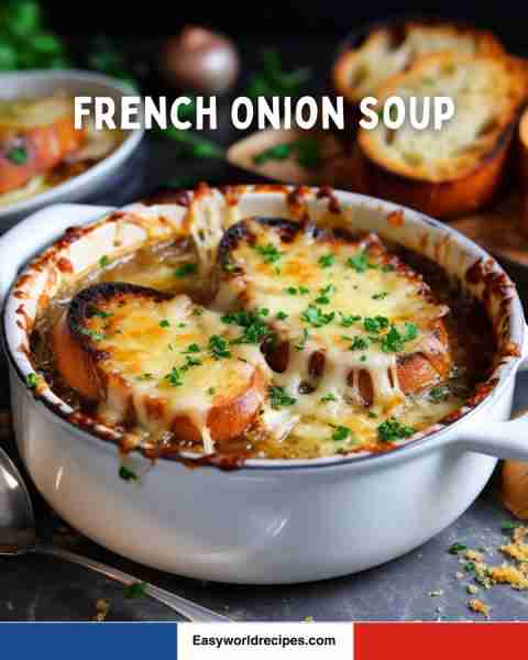 🧅 French Onion Soup - Melted Gruyère. Toasted baguette. Sweet caramelized onions in rich broth. The...
