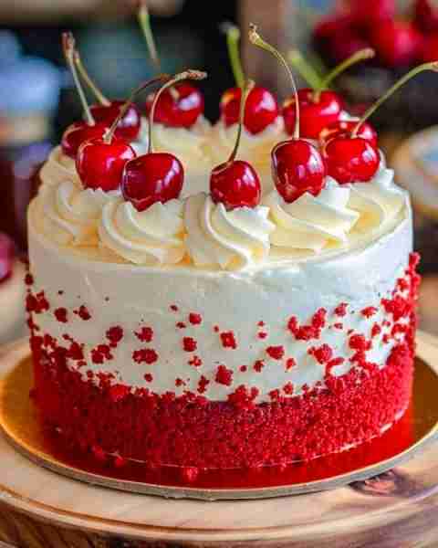 Cherry Cake with Cherry Cream Cheese Frosting 🍒🍰 Ingredients: 2 1/4 cups all-purpose flour 🌾 1 1...