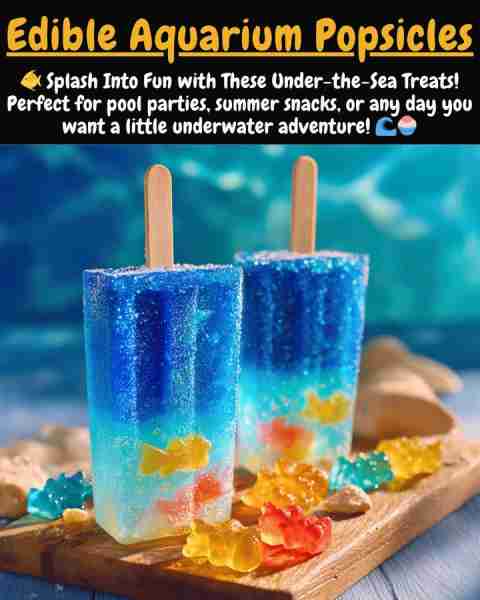 Edible Aquarium Popsicles 𝐅𝐮𝐥𝐥 𝐫𝐞𝐜𝐢𝐩𝐞 𝐢𝐧 𝐟𝐢𝐫𝐬𝐭 𝐂.𝐎.𝐌.𝐌.£.𝐍.𝐓 👇👇❤️