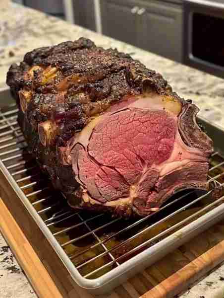 Prime Rib - OMG😱 DON'T LOSE THIS😋 Ingredients: 1 bone-in prime rib roast (6-8 pounds) 2 tbsp olive...
