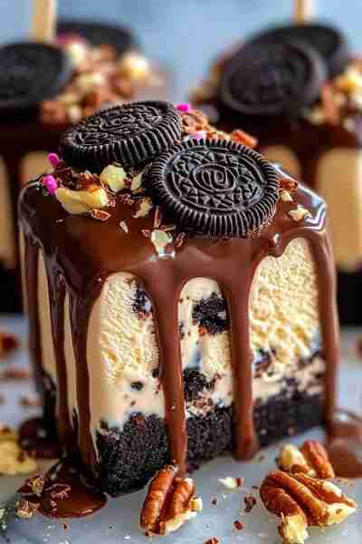 SUMMER OREO CHOCOLATE-COVERED ICE CREAM BARS—creamy, crunchy, and absolutely delicious INGREDIENTS...