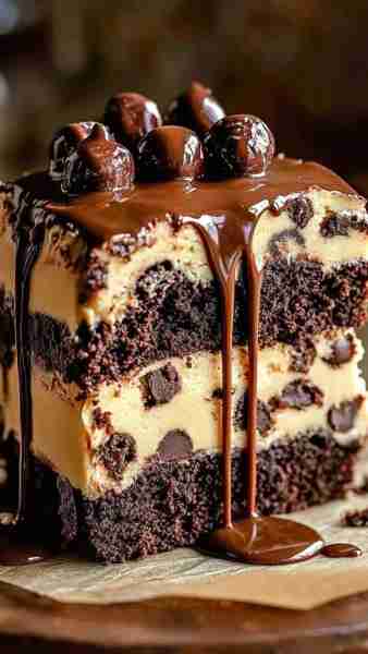 ⛱️🌞🏖SUMMER COOKIE DOUGH BROWNIE CAKE 🏖🌞⛱️☀️ INGREDIENTS For the Brownie Layers: 1 cup (2 sticks) u...