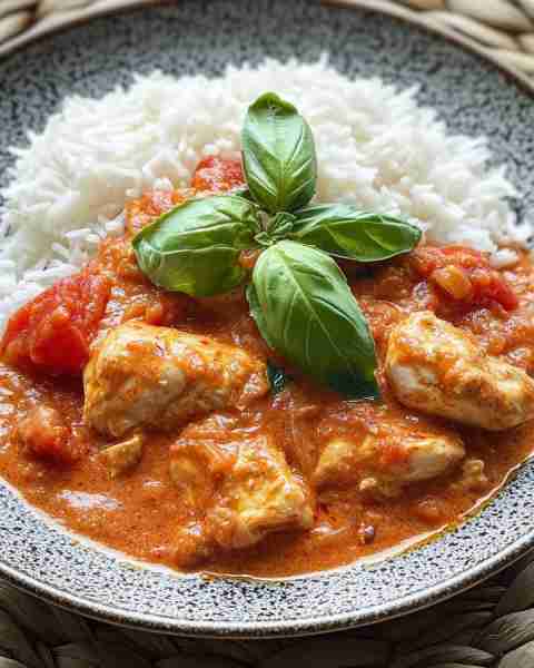 Ultimate Creamy Tomato Basil Chicken 🍅🌿 with Rice Prep Time: Quick and easy Cook Time: Rich and fl...