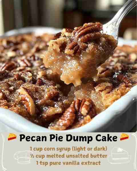 🥧 Pecan Pie Dump Cake 🥧 Ingredients (Makes 12 servings) For the Pecan Layer: 1 cup chopped pecans...