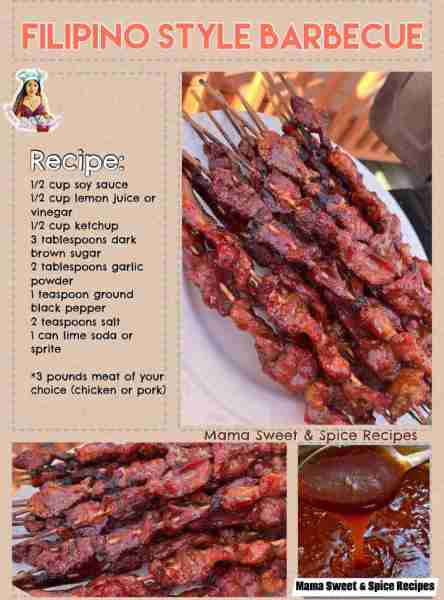 Delicious Barbecue Skewers- Filipino Style This is a Filipino style barbecue (skewer). Tender juicy...
