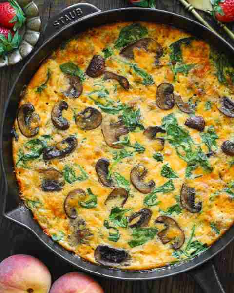 Sausage Frittata with Spinach and Mushrooms (30 Minutes, One-Pan). 🥬🧀🍄‍🟫 Breakfast , brunch, or...