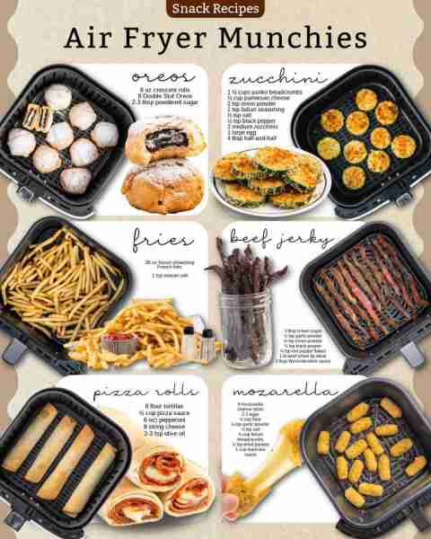 Six Air Fryer Snacks You Can’t Resist! 😋 1. Oreos 8 ounces crescent rolls (I used Pilsbury, but you...