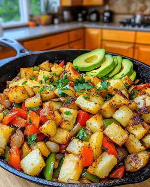 Ultimate Plant-Based Potato Breakfast Hash: Flavor-Packed & Filling 🌶️🥔✨ Ingredients: Potatoes (Ru...