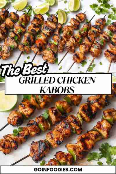 Grilled Chicken Kabobs with Flavorful Marinade 🍗🔥 Ingredients: - 1 pound boneless, skinless chicke...