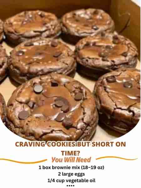 Craving cookies but short on time? These Cookies Made From Brownie Mix are fudgy, chewy, and unbelie...