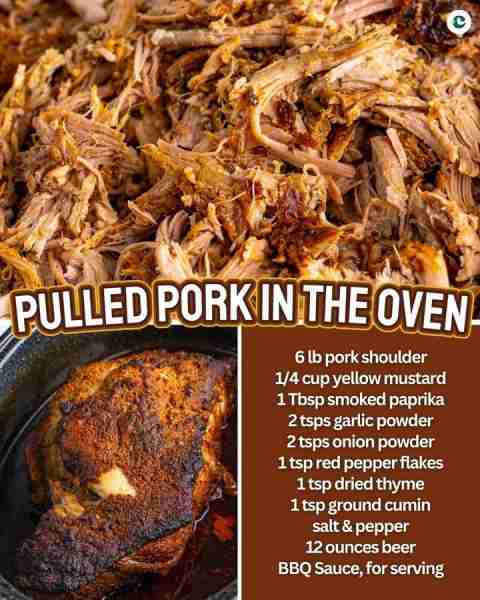 Craving pulled pork but don't have a smoker? This recipe is for you! • 6 lb boneless pork shoulder •...