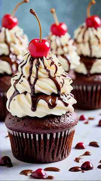 ☀️🌞⛱️🏖SUMMER BLACK FOREST CUPCAKES🌞🏖☀️⛱️ INGREDIENTS For the chocolate cupcakes: 1 cup all-purpose...