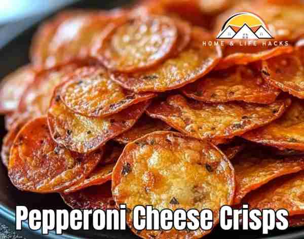Pepperoni Cheese Crisps Ingredients: - Sliced pepperoni - Shredded cheese (such as mozzarella, ched...