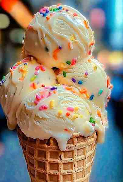 Sprinkle vanilla ice cream 🍦