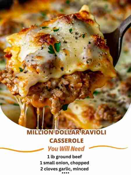 Million Dollar Ravioli Casserole Ingredients: 1 package of refrigerated ravioli 2 cups marinara sauc...