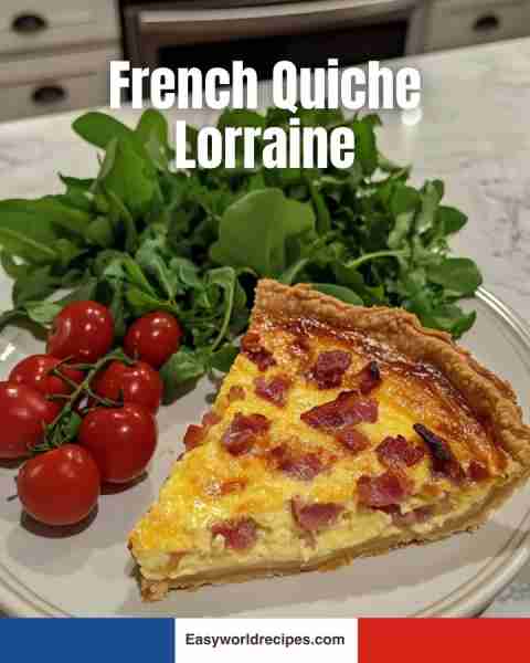 🥓 French Quiche Lorraine - Creamy egg tart with crispy bacon bits 🇫🇷🥚🥓 recipe in the (C0MM3NT) ⬇️